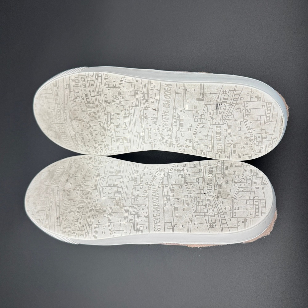 Steve Madden Women's Janzer Slip On Sneakers Pink Suede Perforated Size 10 - Picture 7 of 8